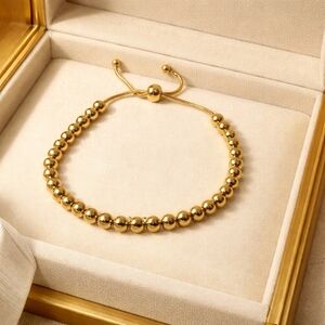 🏷NEW 18K Elegant Gold Beaded Bracelet